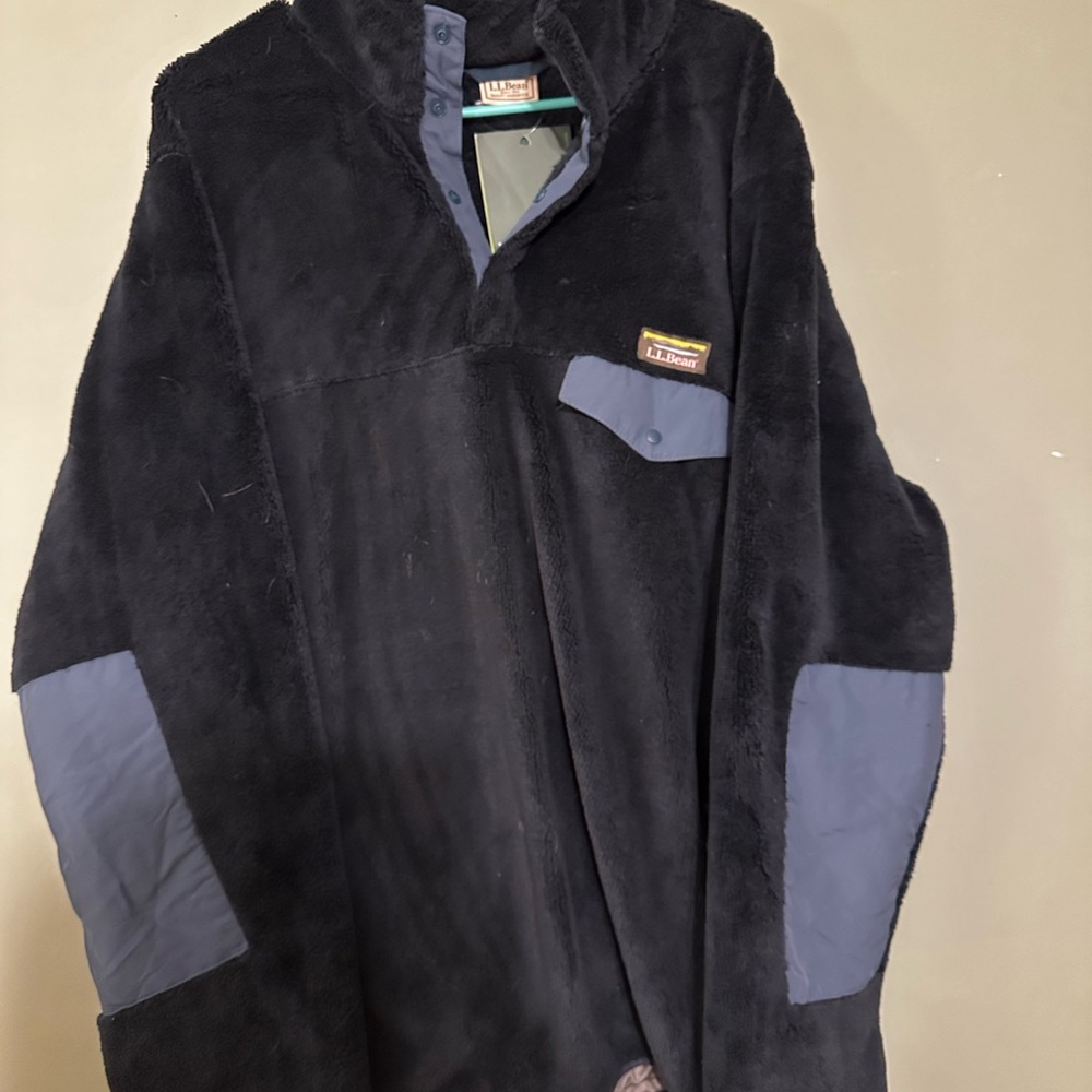 L.L. Bean Navy Fleece Pullover
